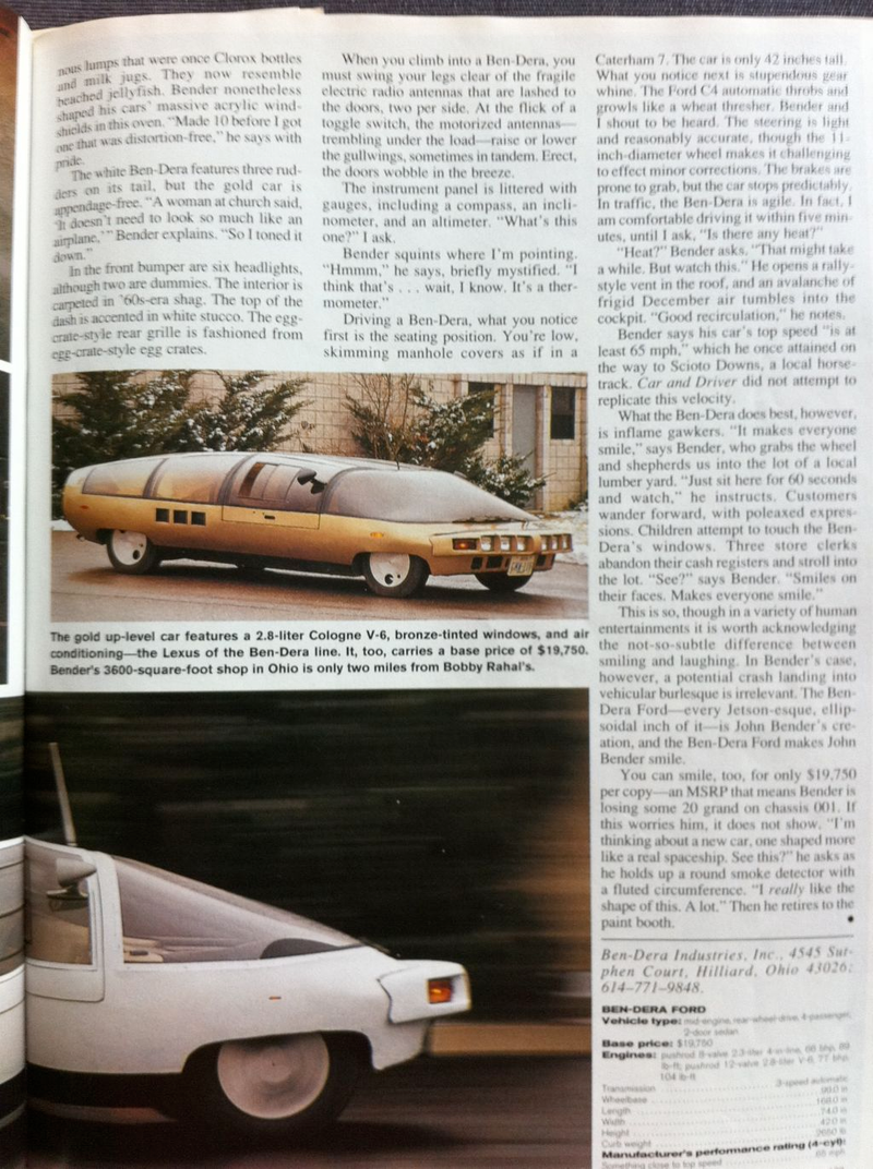Illustration for article titled Cars You Didn't Know About: The Ben-Dera